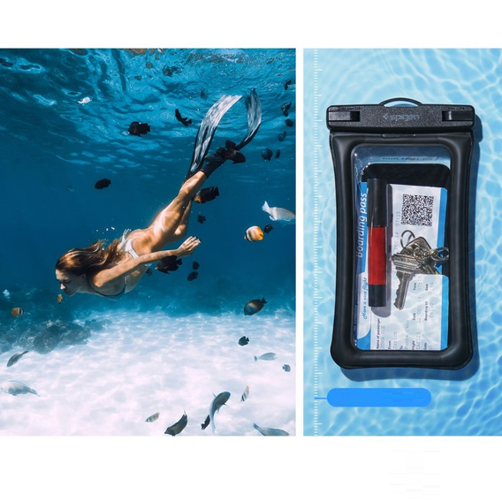 Wodoszczelne i unoszące się na wodzie etui Spigen A610 Universal Waterproof Float Case 2-Pack