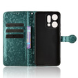 Etui z klapką do Oppo Reno 14, Wallet Rhombus, zielone