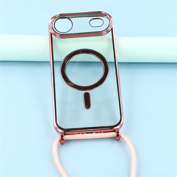 Etui do iPhone Air, Electro MagSafe, różowe + Smycz