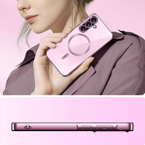 Etui do Samsung Galaxy A36 5G, Electro MagSafe, różowe rose gold + Szkło na ekran