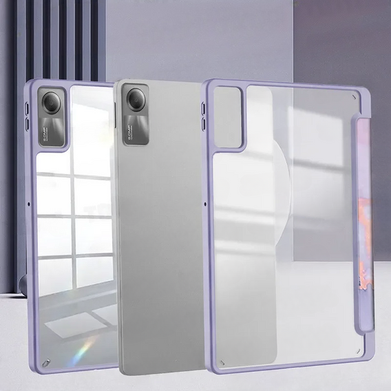 Stylowe etui do Xiaomi Redmi Pad SE 11" – Smartcase Hybrid Marble fioletowe
