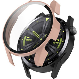 2w1 Etui + Szkło hartowane do Huawei Watch GT 3 46mm, Różowe