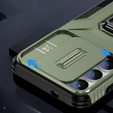 Etui do Samsung Galaxy S24, Slide Lens Lid, Zielone