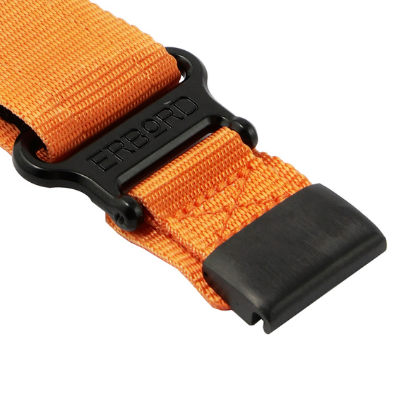 Pasek Nylonowy ERBORD MP84 do zegarków Garmin Quickfit 26mm, Pomarańczowy, Rozmiar M/L