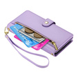 Etui z klapką do Samsung Galaxy A56 5G, Wallet Zipper Pocket, fioletowe