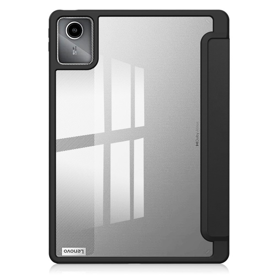 Etui z przezroczystym akrylowym tyłem i miejscem na rysik do Lenovo Tab M11 – czarne