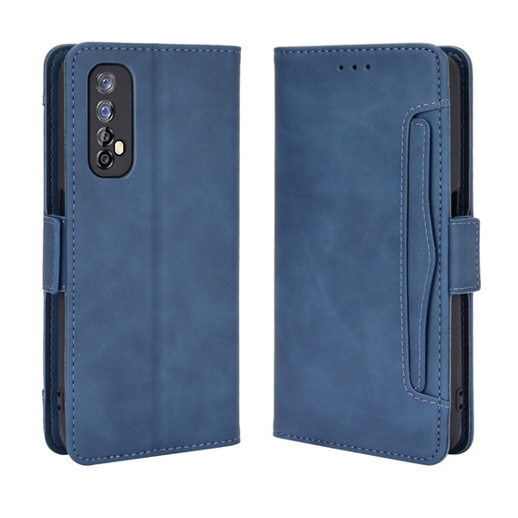 Etui z klapką do Realme 7, Card Slot, niebieskie