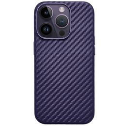 Etui KZDOO do iPhone 16 Pro, Carbon Fiber, fioletowe