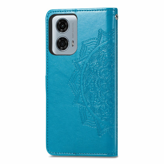 Etui z klapką do Motorola Moto G24 / G24 Power / G04, Mandala, niebieskie