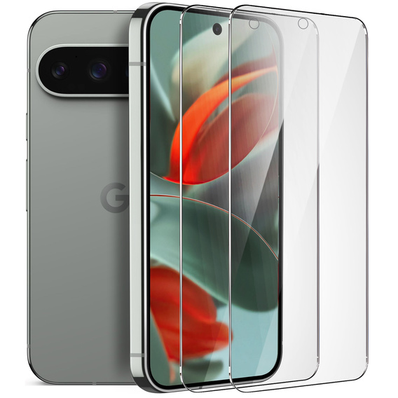 2x Szkło Hartowane do Google Pixel 9 / 9 Pro, ERBORD 9H Hard Glass, szybka