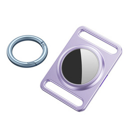 Etui do Apple AirTag, aluminiowe, z karabińczykiem, fioletowe