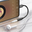 Baseus Przejściówka adapter przewód audio USB-C do mini jack 3,5mm