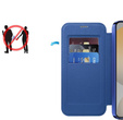 Etui z klapką do Samsung Galaxy S25 FE, RFID Wallet MagSafe z ochroną aparatu, granatowe