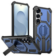 Etui ochronne do Samsung Galaxy S25 FE do MagSafe, z podstawką, niebieskie