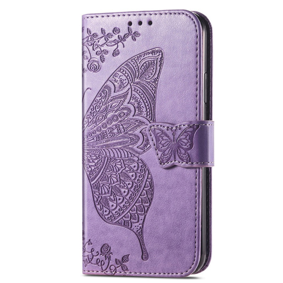 Etui z klapką do Motorola Moto G24 / G24 Power / G04, Butterfly, fioletowe