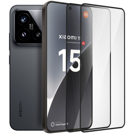2x Szkło Hartowane do Xiaomi 15, ERBORD 3D pełne, szybka na cały ekran