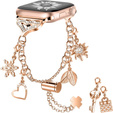 Kobieca bransoleta do Apple Watch 1/2/3/4/5/6/7/8/9/10/11/SE Ultra 1/2/3 42/44/45/46/49mm - Różowe złoto