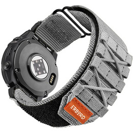 Pasek Nylonowy ERBORD Runner Quickfit do Garmin Fenix 5X/6X/6X PRO/7X, Szary