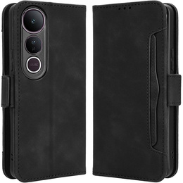 Etui z klapką do Vivo V50 Lite 4G / 5G, Card Slot, czarne