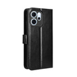 Etui z klapką do Oppo Reno 14 F / 14 FS, Crazy Horse Wallet, czarne