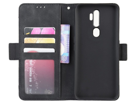 Etui z klapką do Oppo A9 2020/A5 2020, Card Slot, czarne