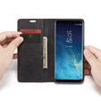 Etui CASEME do Samsung Galaxy S8 Plus, Leather Wallet Case, czarne