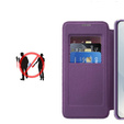 Etui z klapką do Samsung Galaxy S25 Edge, RFID Wallet MagSafe z ochroną aparatu, fioletowe
