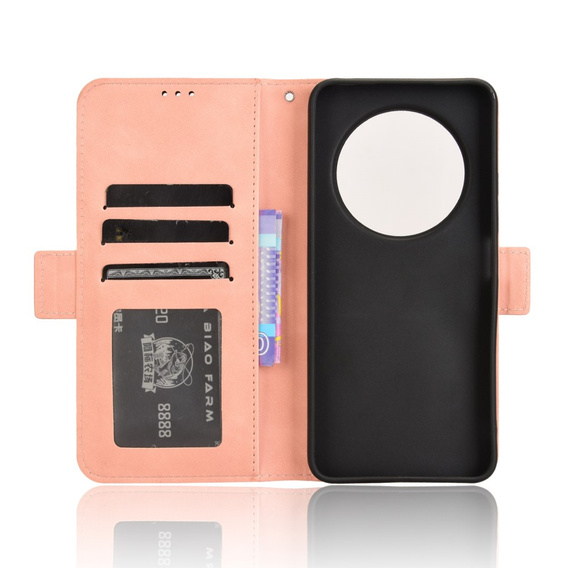 Etui z klapką do Xiaomi Redmi 14C / Xiaomi Poco C75, Card Slot, różowe