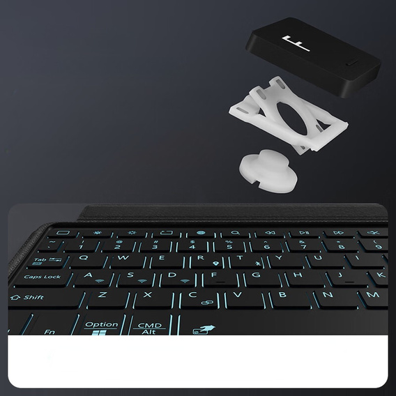 Etui z klawiaturą do Lenovo Tab 10.1 (2025), czarne
