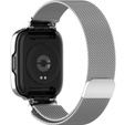 Pasek Bransoleta Milanese z Etui do Xiaomi Redmi Watch 3 Active, Srebrny