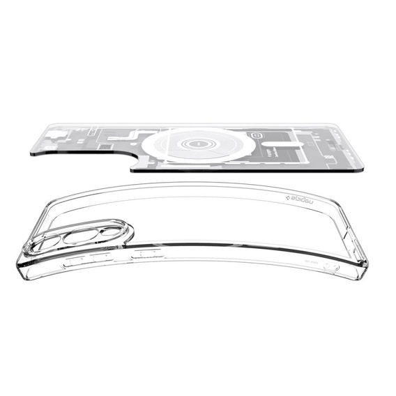 Etui Spigen do Samsung Galaxy S25 Edge,  MagSafe Ultra Hybrid, Zero One, białe + Szkło Hartowane 9H