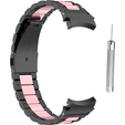 Pasek Bransoleta do Samsung Galaxy Watch 4/5/6 40/42/43/44/45/46/47mm, Czarna / Różowa