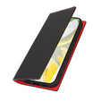 Etui z klapką do Google Pixel 10 Pro XL, Litchi Skin Grain, czarne