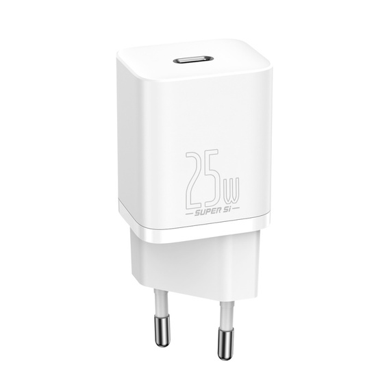 Baseus ładowarka sieciowa Super Si PD 25 W USB‑C (z kablem USB‑C) - Biała
