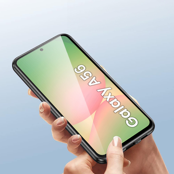 Etui do Samsung Galaxy A56 5G, Magnetic Dual Glass, czarne