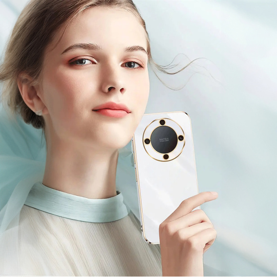 Etui do Honor Magic 6 Lite 5G, Glamour CamShield, białe