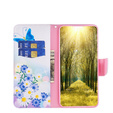 Etui z klapką do Samsung Galaxy A15, Wallet, butterfly & flowers, białe + szkło 9H