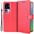 Etui z klapką do Oppo Reno 10 / 10 Pro, Crazy Horse Wallet, czerwone