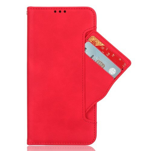 Etui z klapką do Samsung Galaxy Z Fold 5 5G, Card Slot, czerwone