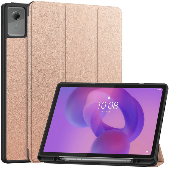 Etui do Lenovo Idea Tab Plus 12,1", Smartcase, różowe rose gold
