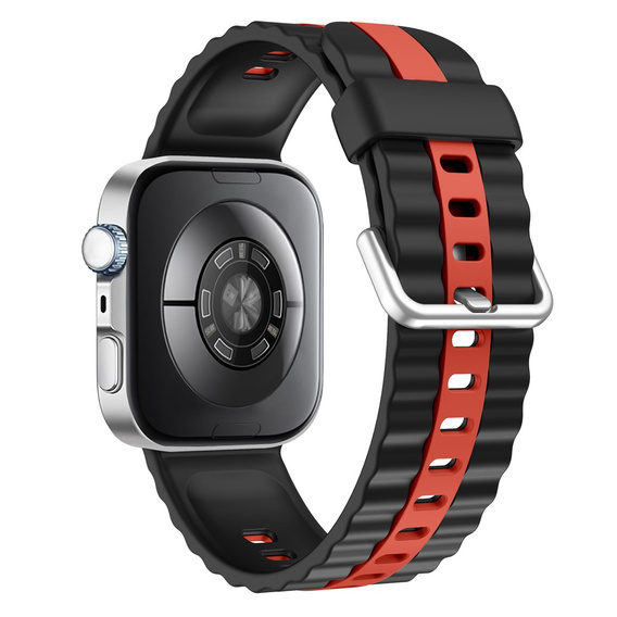 Pasek Silikonowy do Huawei Watch Fit 4 / 4 Pro / 3, Czarny / Czerwony