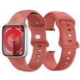Pasek Silikonowy do Apple Watch 1/2/3/4/5/6/7/8/9/10/11/SE 38/40/41/42mm, Rose, Czerwony