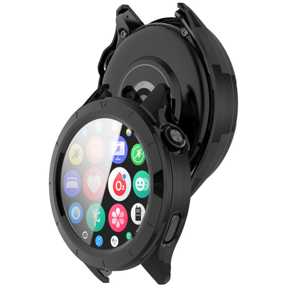 2w1 Etui + Szkło Hartowane do Xiaomi Watch S4, Czarne