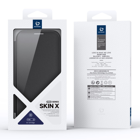 Etui Dux Ducis do Samsung Galaxy S25 Edge, Skin X Pro, MagSafe, czarne