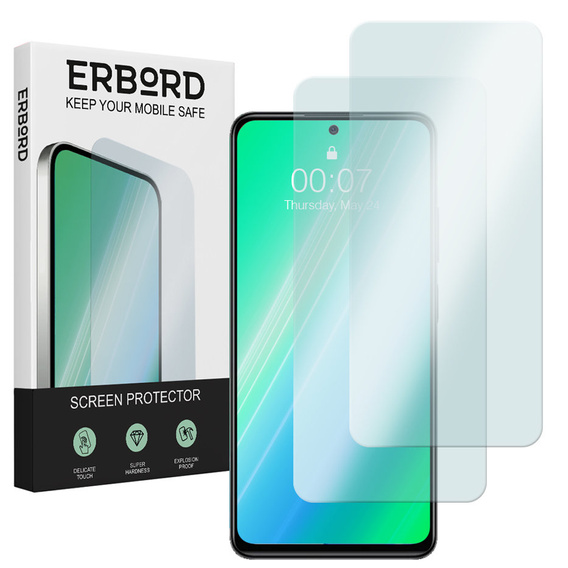 2x Szkło Hartowane do Xiaomi Redmi Note 11/11S, ERBORD 9H Hard Glass, szybka