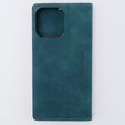 Etui do iPhone 15 Pro, ERBORD Vintage portfel z klapką, niebieskie