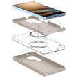 Etui Spigen do Samsung Galaxy S25 Ultra, Silicone Fit Mag, szare + Szkło hartowane