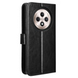 Etui z klapką do Oppo Reno 12FS / 12F, Crazy Horse Wallet, czarne