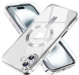 Etui do iPhone 16, Electro MagSafe, srebrne + Szkło na ekran
