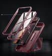 Etui pancerne do Google Pixel 8 Pro, Dexnor Full Body (Two Frames), czerwone